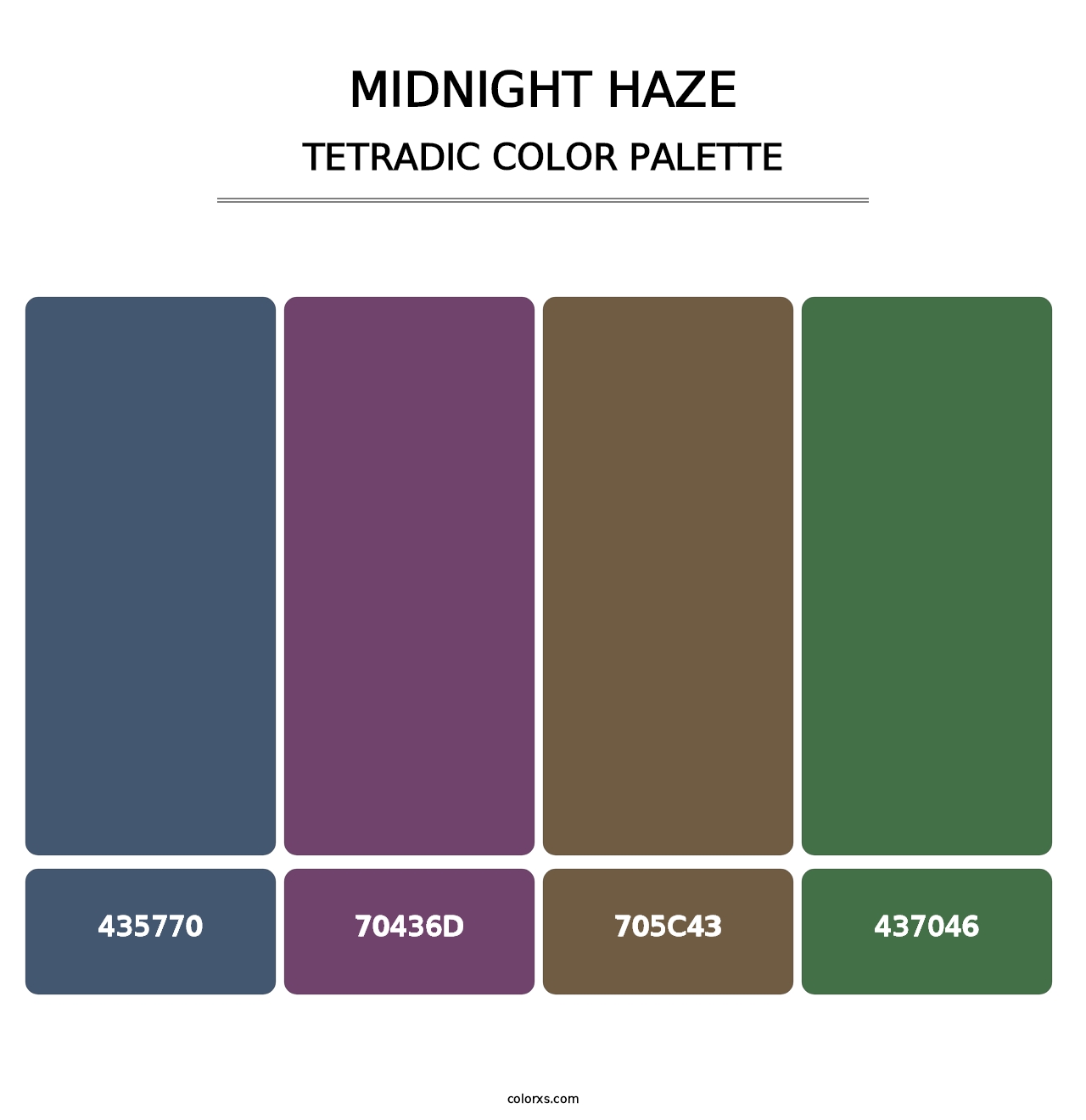 Midnight Haze - Tetradic Color Palette