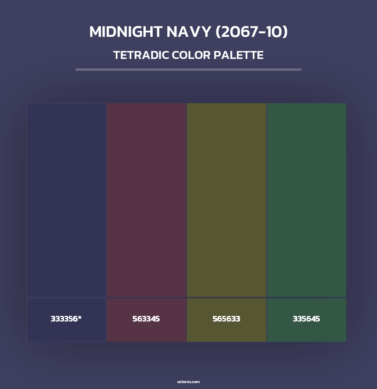 Midnight Navy (2067-10) - Tetradic Color Palette