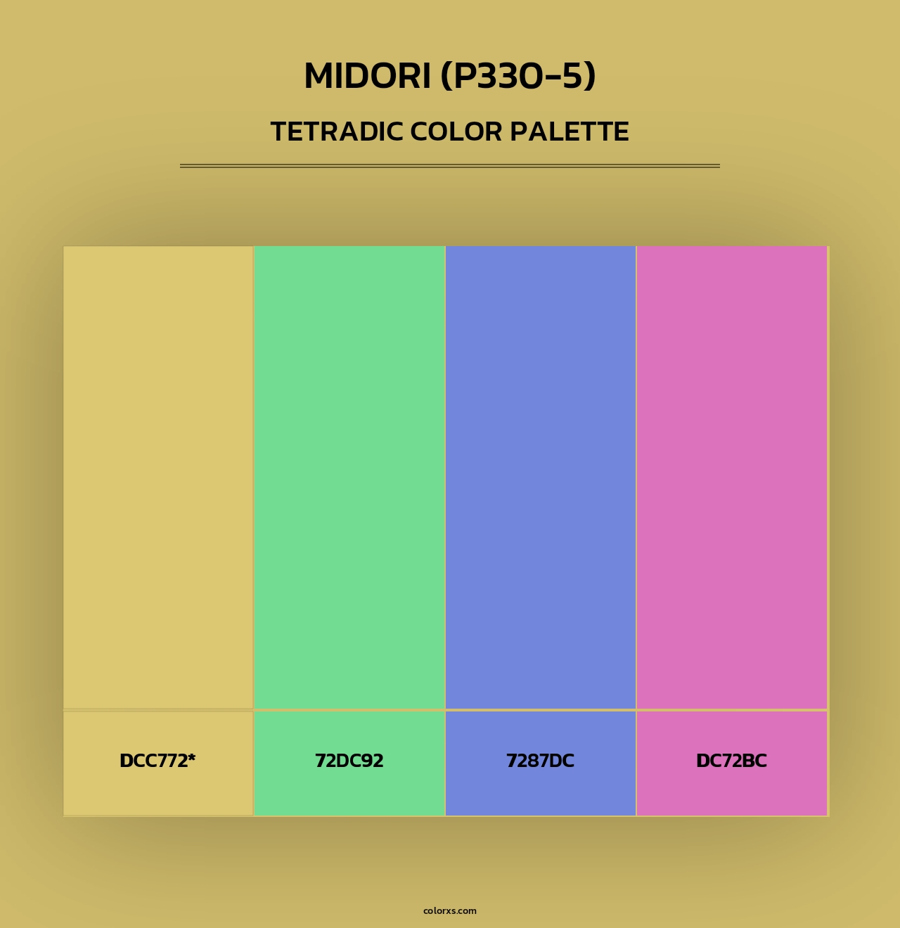 Midori (P330-5) - Tetradic Color Palette