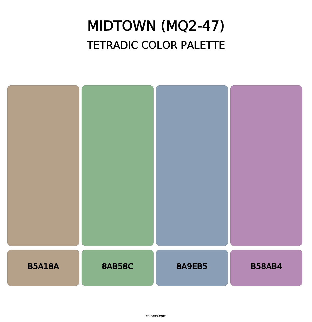 Midtown (MQ2-47) - Tetradic Color Palette