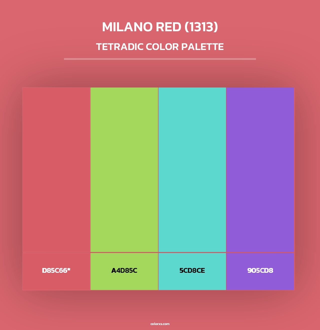 Milano Red (1313) - Tetradic Color Palette