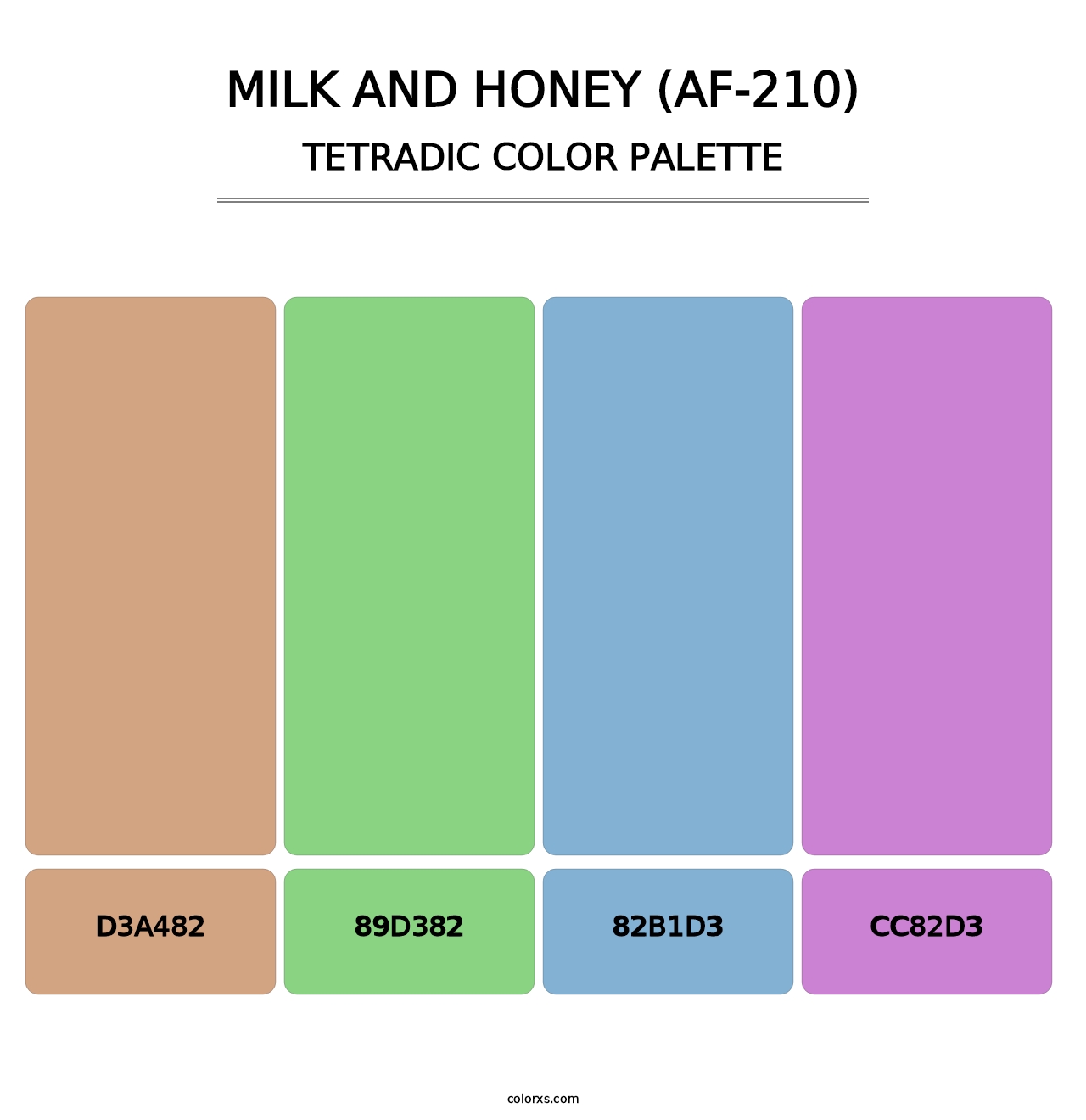 Milk and Honey (AF-210) - Tetradic Color Palette