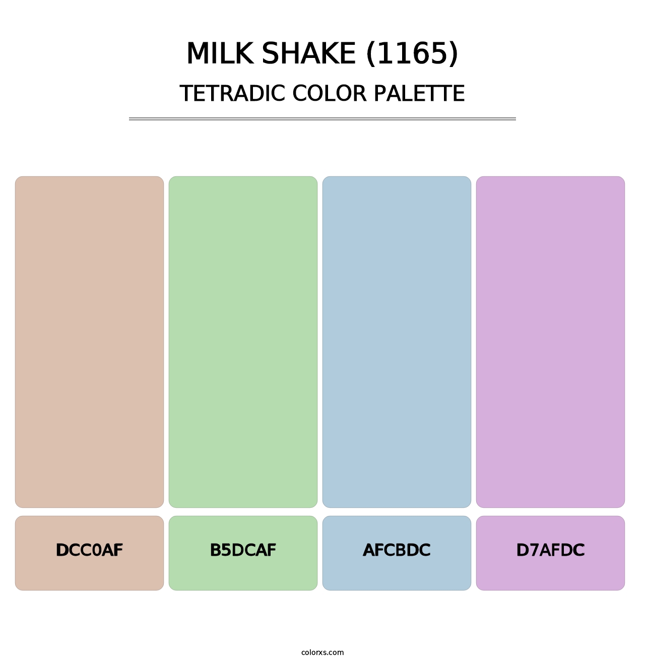 Milk Shake (1165) - Tetradic Color Palette