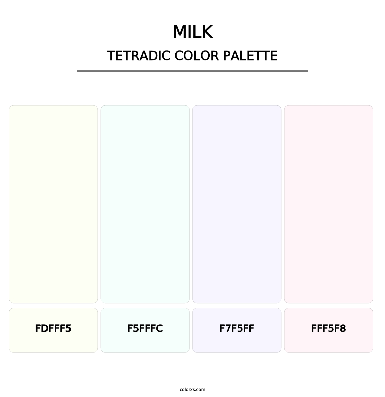 Milk - Tetradic Color Palette