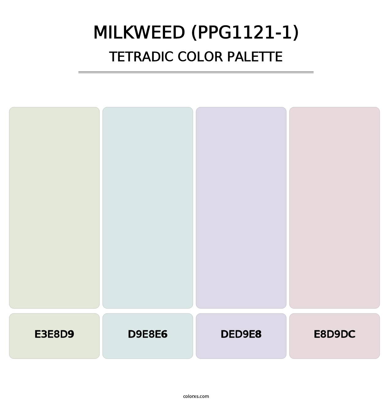 Milkweed (PPG1121-1) - Tetradic Color Palette