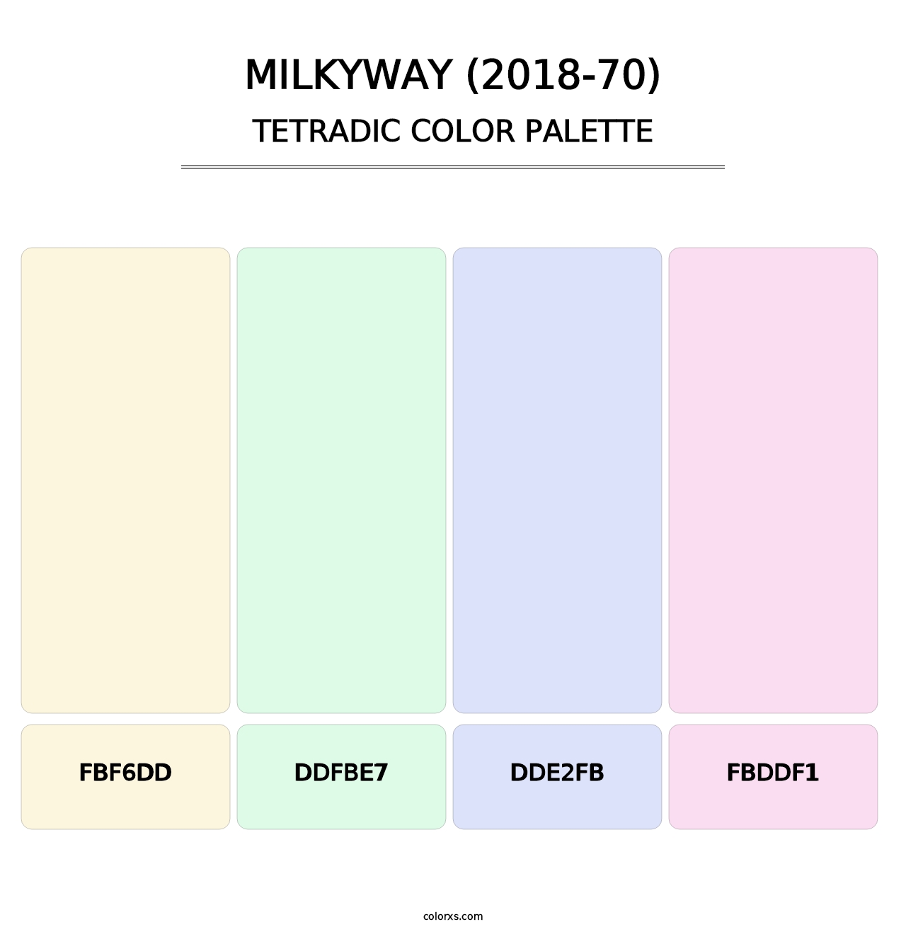 Milkyway (2018-70) - Tetradic Color Palette