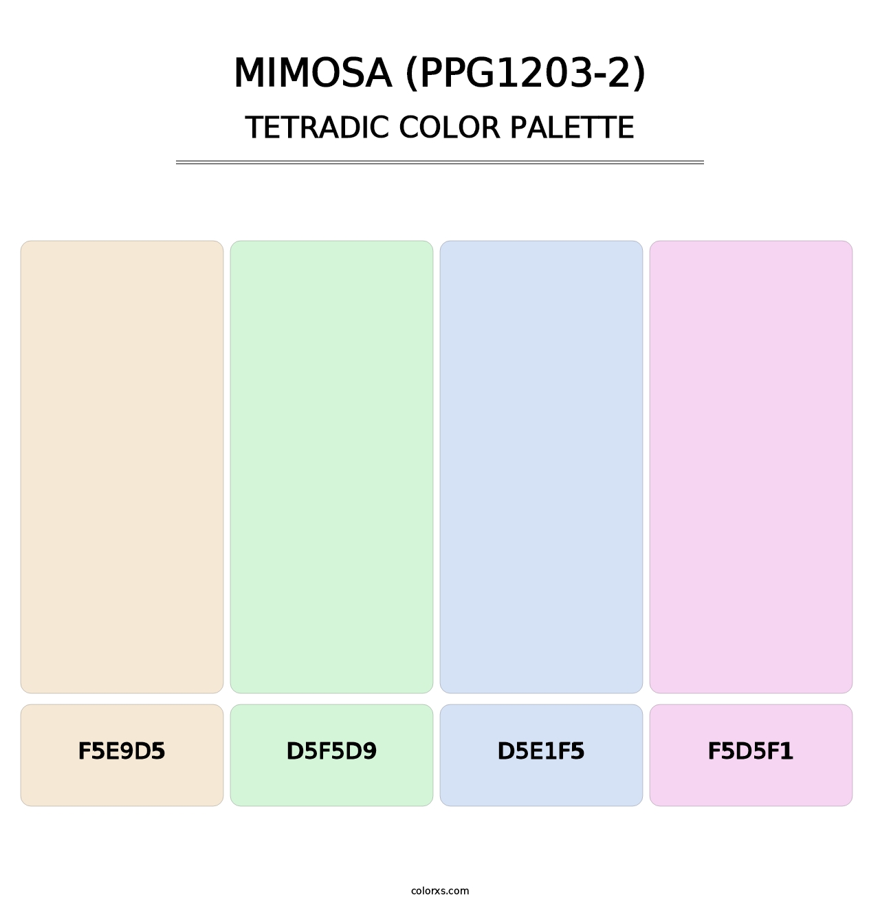 Mimosa (PPG1203-2) - Tetradic Color Palette