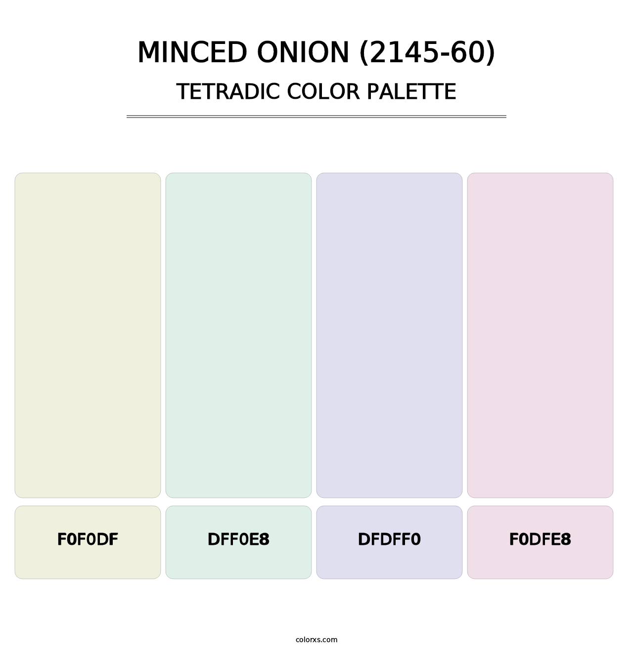 Minced Onion (2145-60) - Tetradic Color Palette