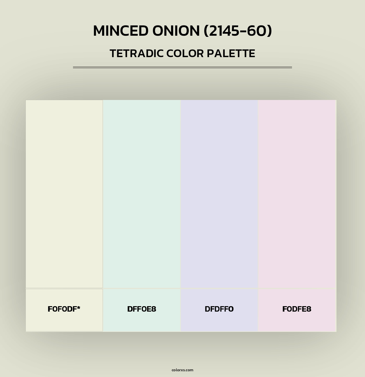 Minced Onion (2145-60) - Tetradic Color Palette