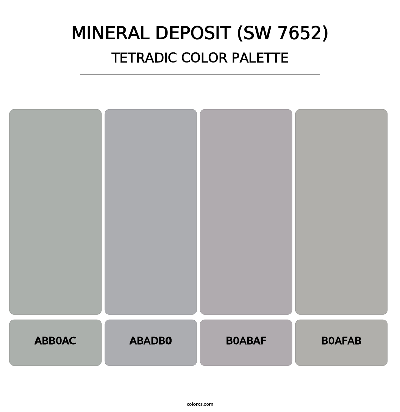 Mineral Deposit (SW 7652) - Tetradic Color Palette