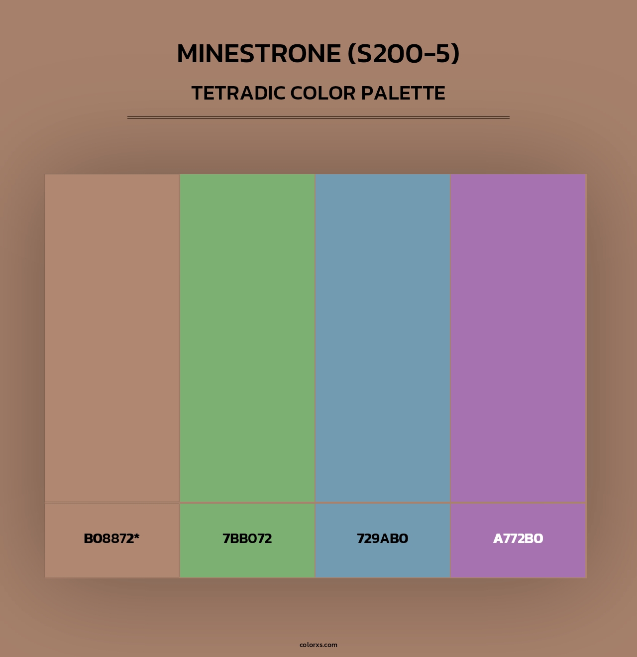 Minestrone (S200-5) - Tetradic Color Palette