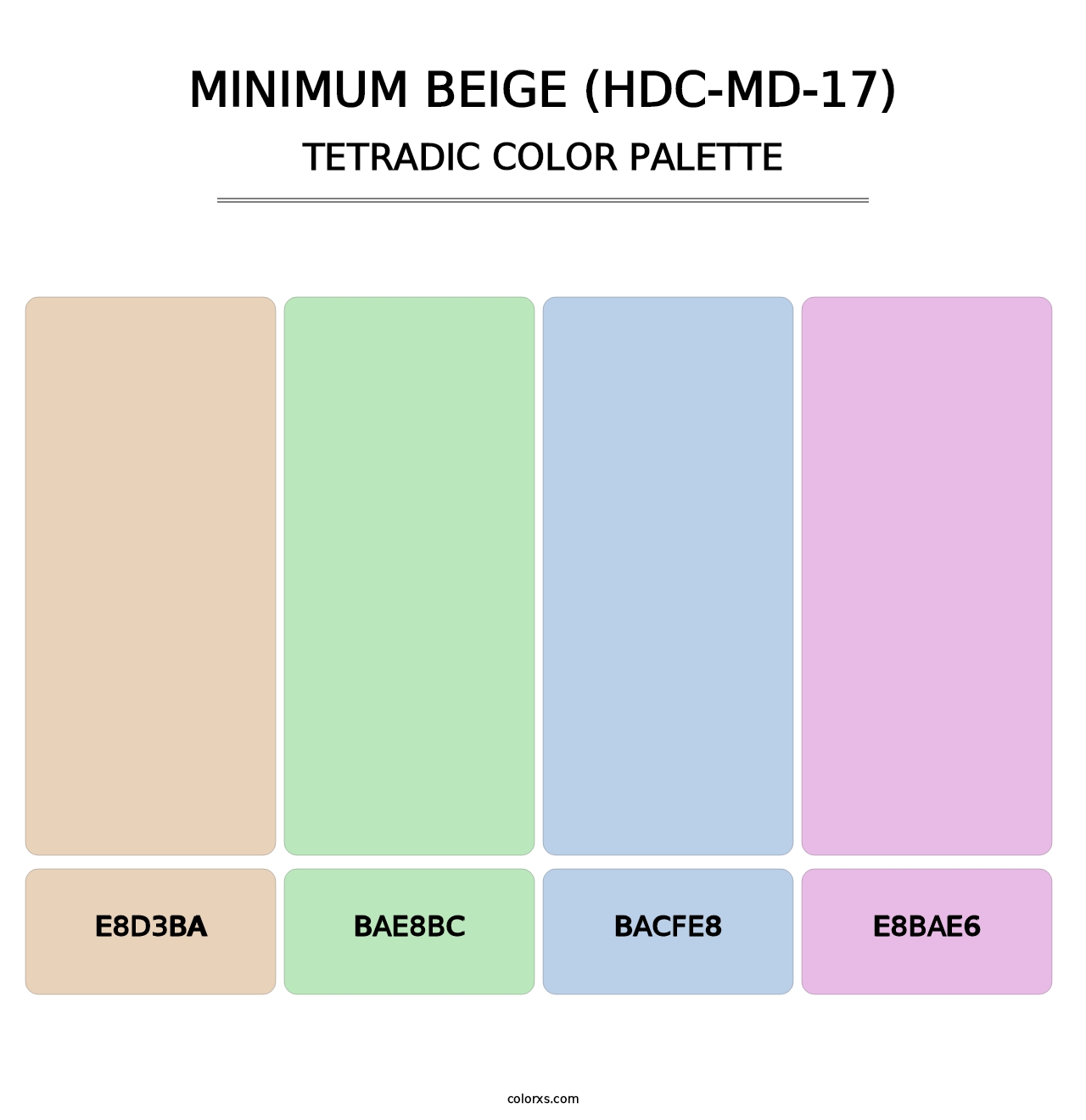 Minimum Beige (HDC-MD-17) - Tetradic Color Palette
