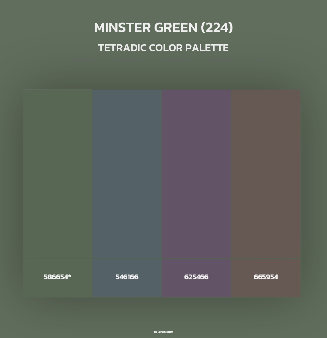 Minster Green (224) - Tetradic Color Palette