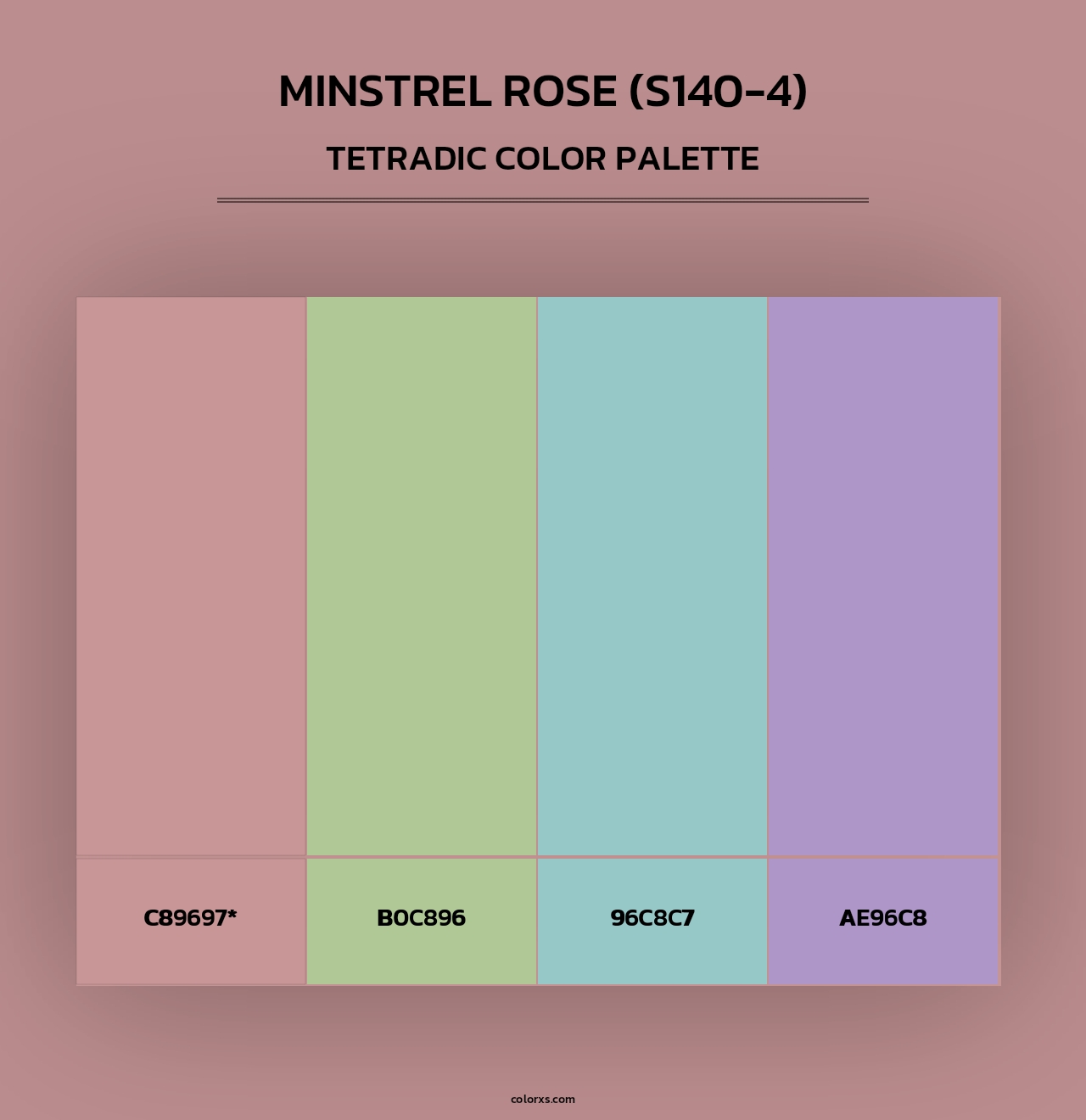 Minstrel Rose (S140-4) - Tetradic Color Palette