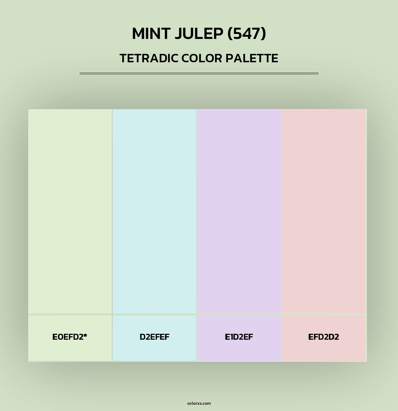 Mint Julep (547) - Tetradic Color Palette