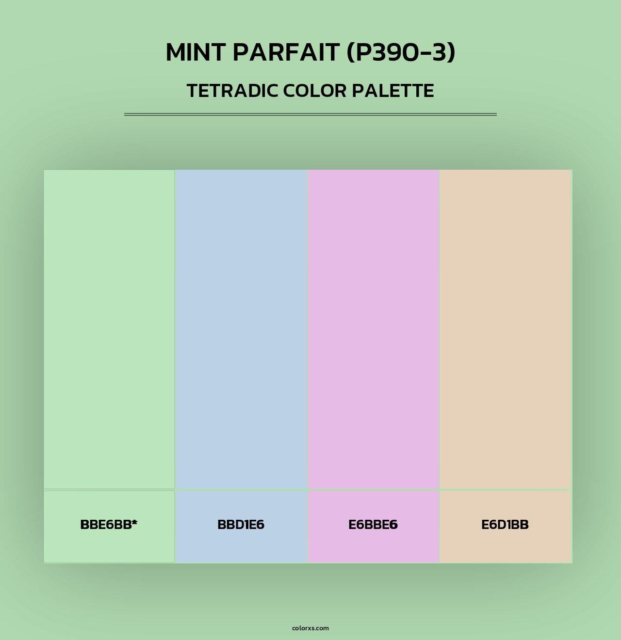 Mint Parfait (P390-3) - Tetradic Color Palette