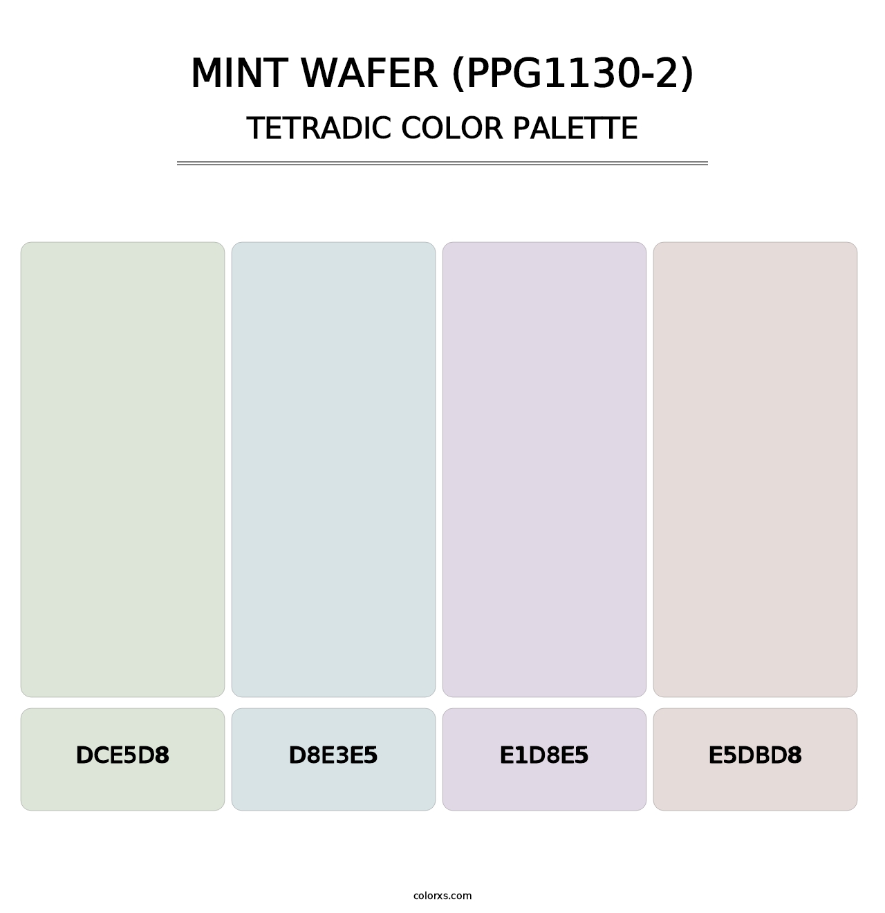 Mint Wafer (PPG1130-2) - Tetradic Color Palette