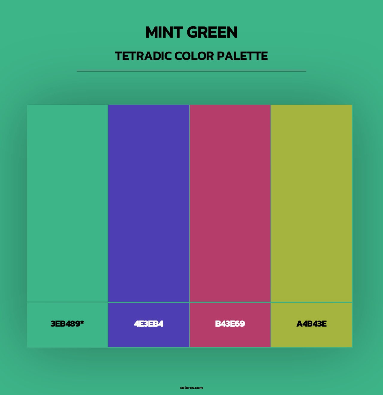 Mint Green - Tetradic Color Palette