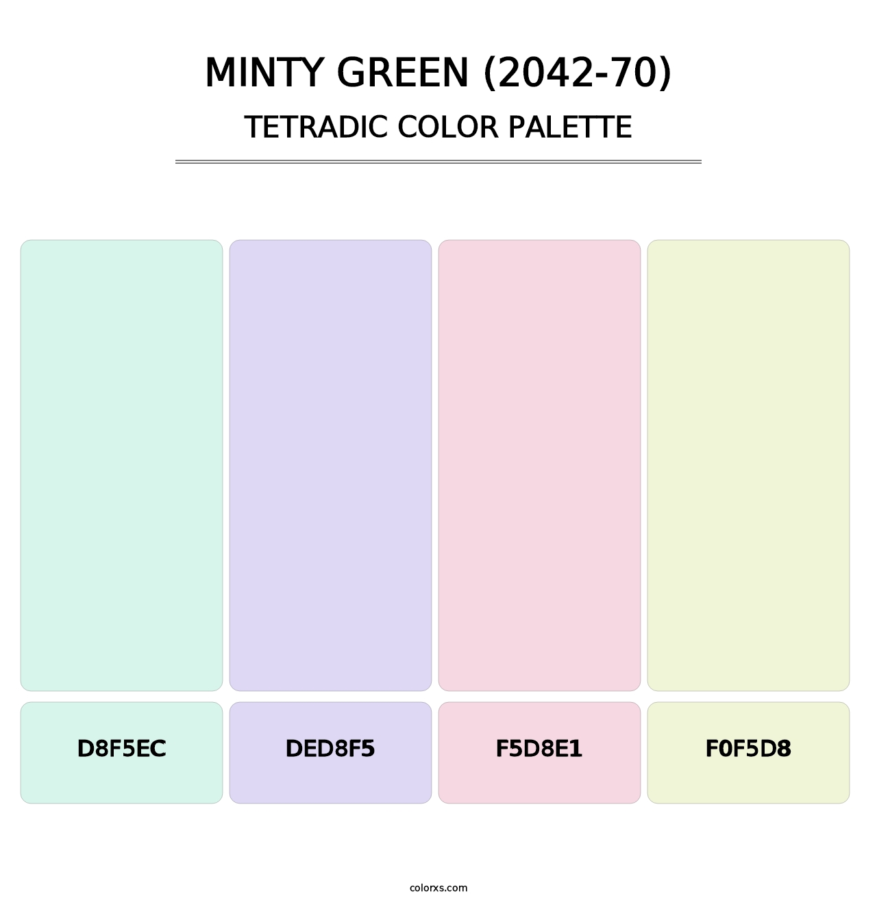 Minty Green (2042-70) - Tetradic Color Palette