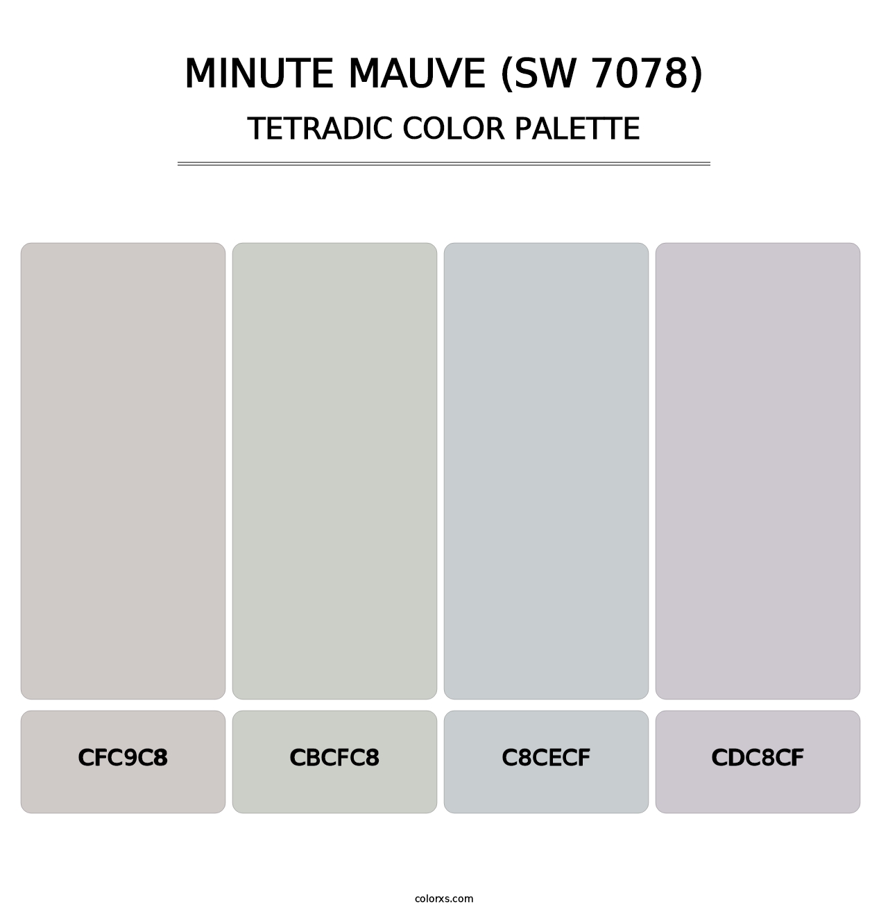 Minute Mauve (SW 7078) - Tetradic Color Palette