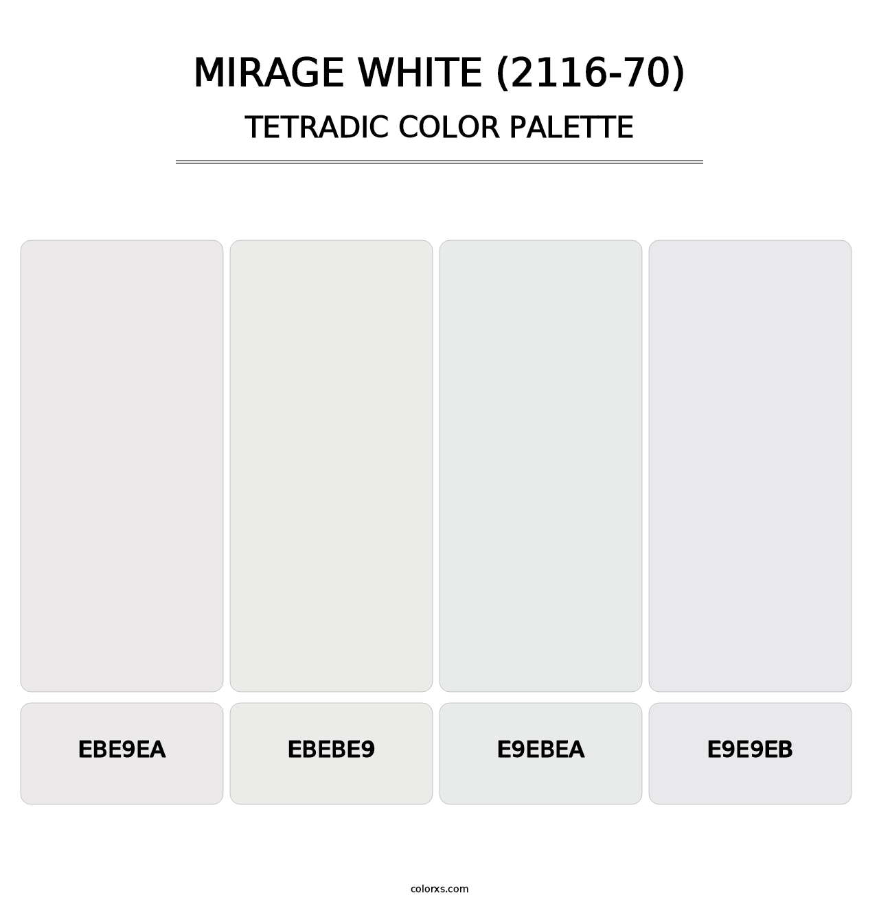 Mirage White (2116-70) - Tetradic Color Palette