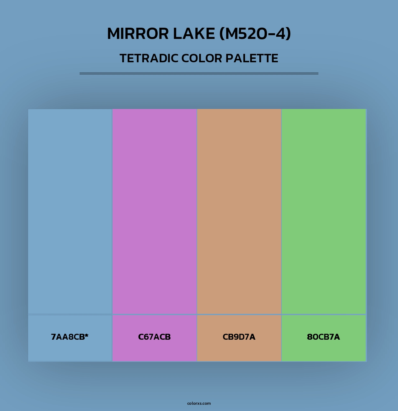 Mirror Lake (M520-4) - Tetradic Color Palette