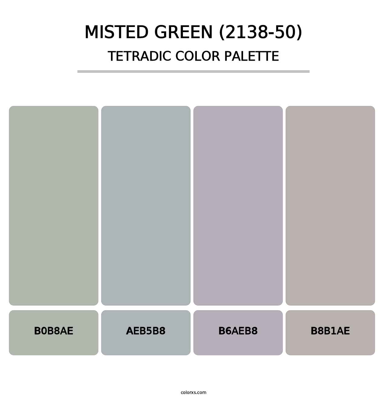 Misted Green (2138-50) - Tetradic Color Palette