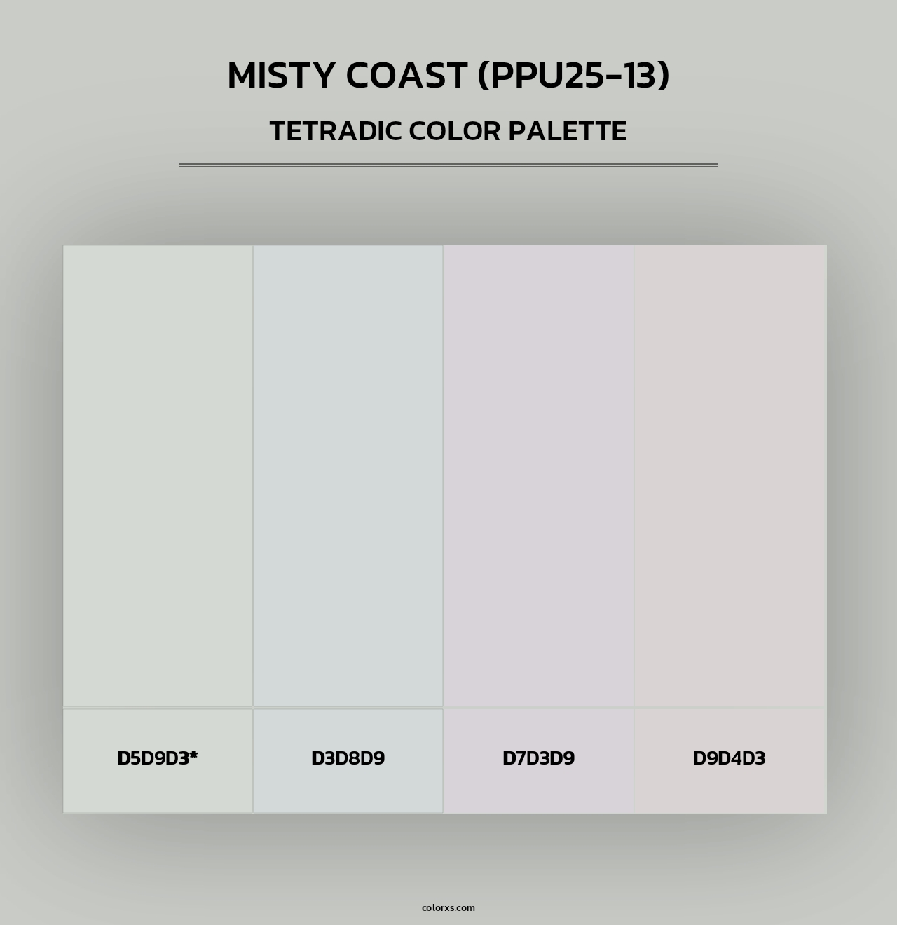 Misty Coast (PPU25-13) - Tetradic Color Palette