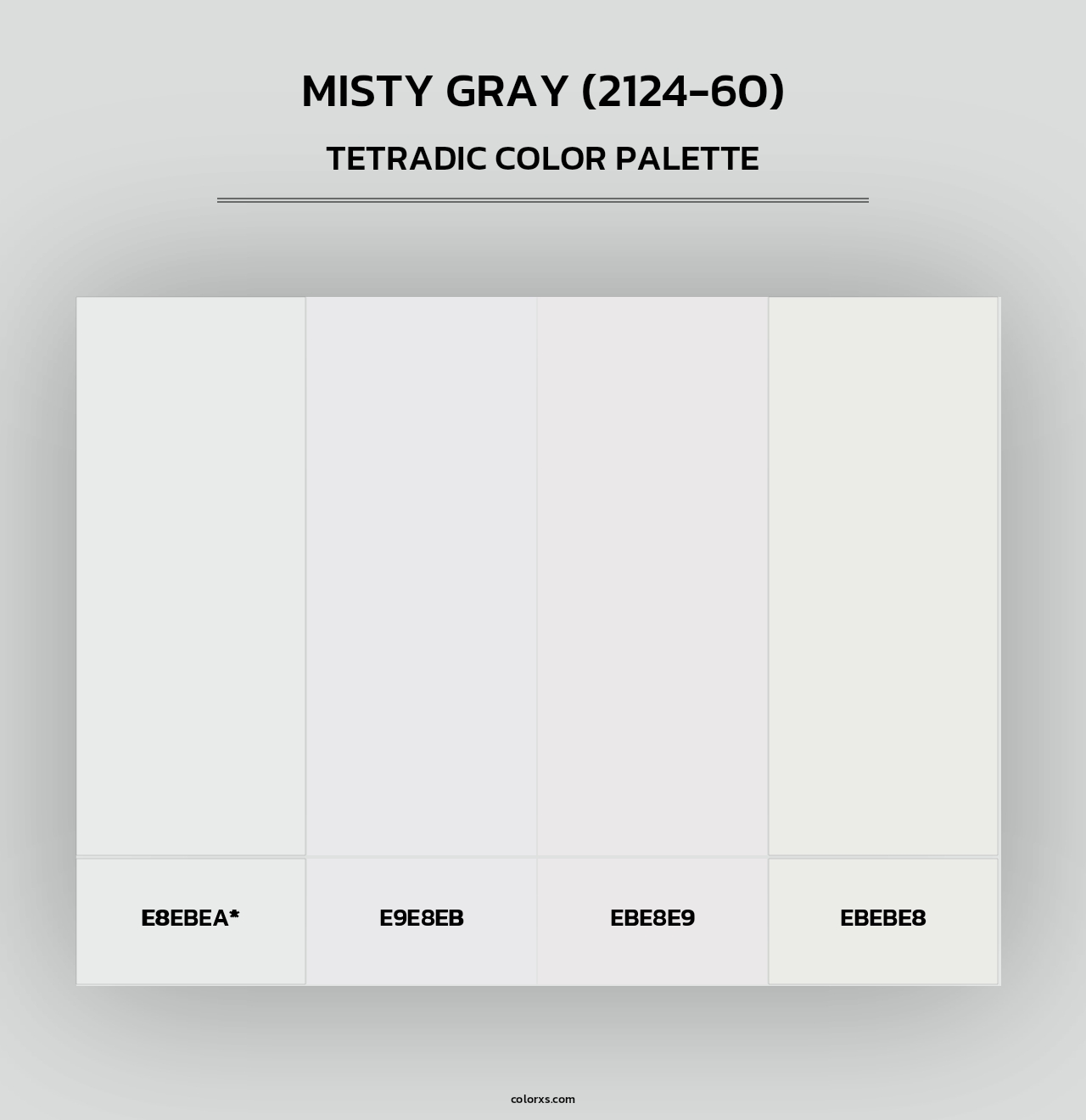 Misty Gray (2124-60) - Tetradic Color Palette