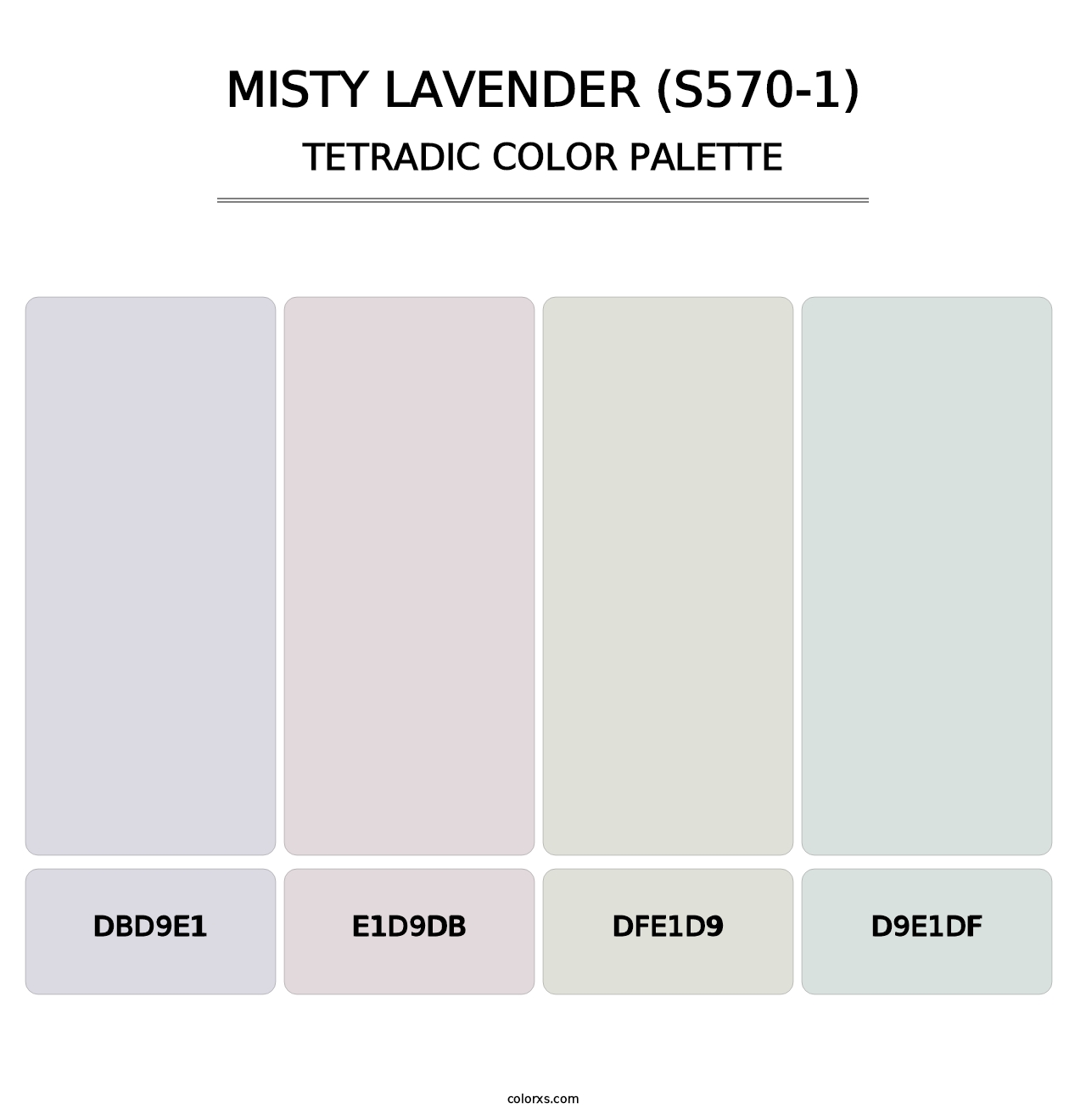 Misty Lavender (S570-1) - Tetradic Color Palette