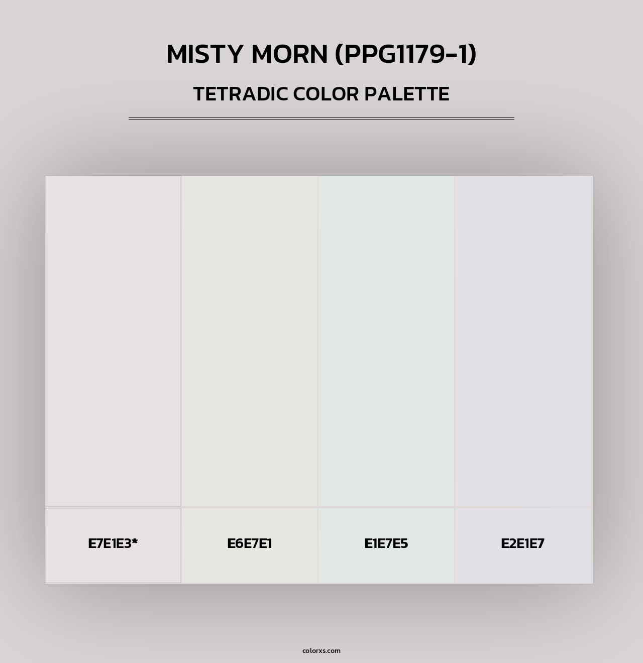 Misty Morn (PPG1179-1) - Tetradic Color Palette