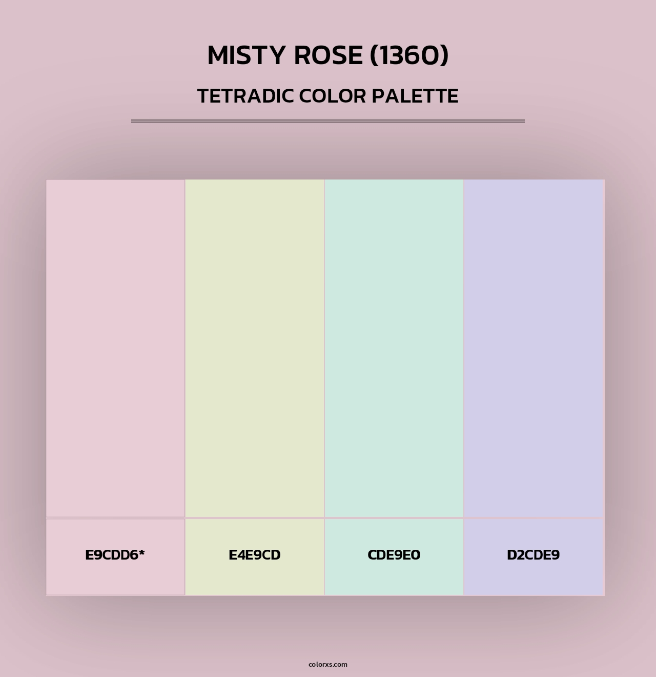 Misty Rose (1360) - Tetradic Color Palette