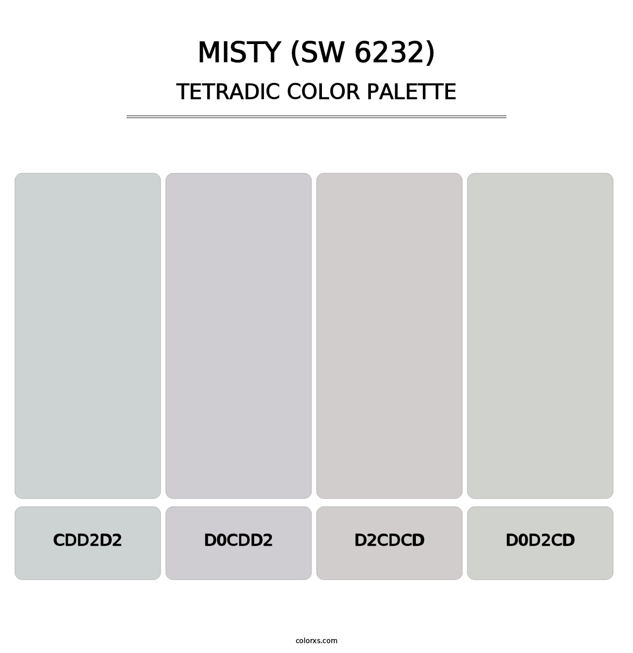 Misty (SW 6232) - Tetradic Color Palette