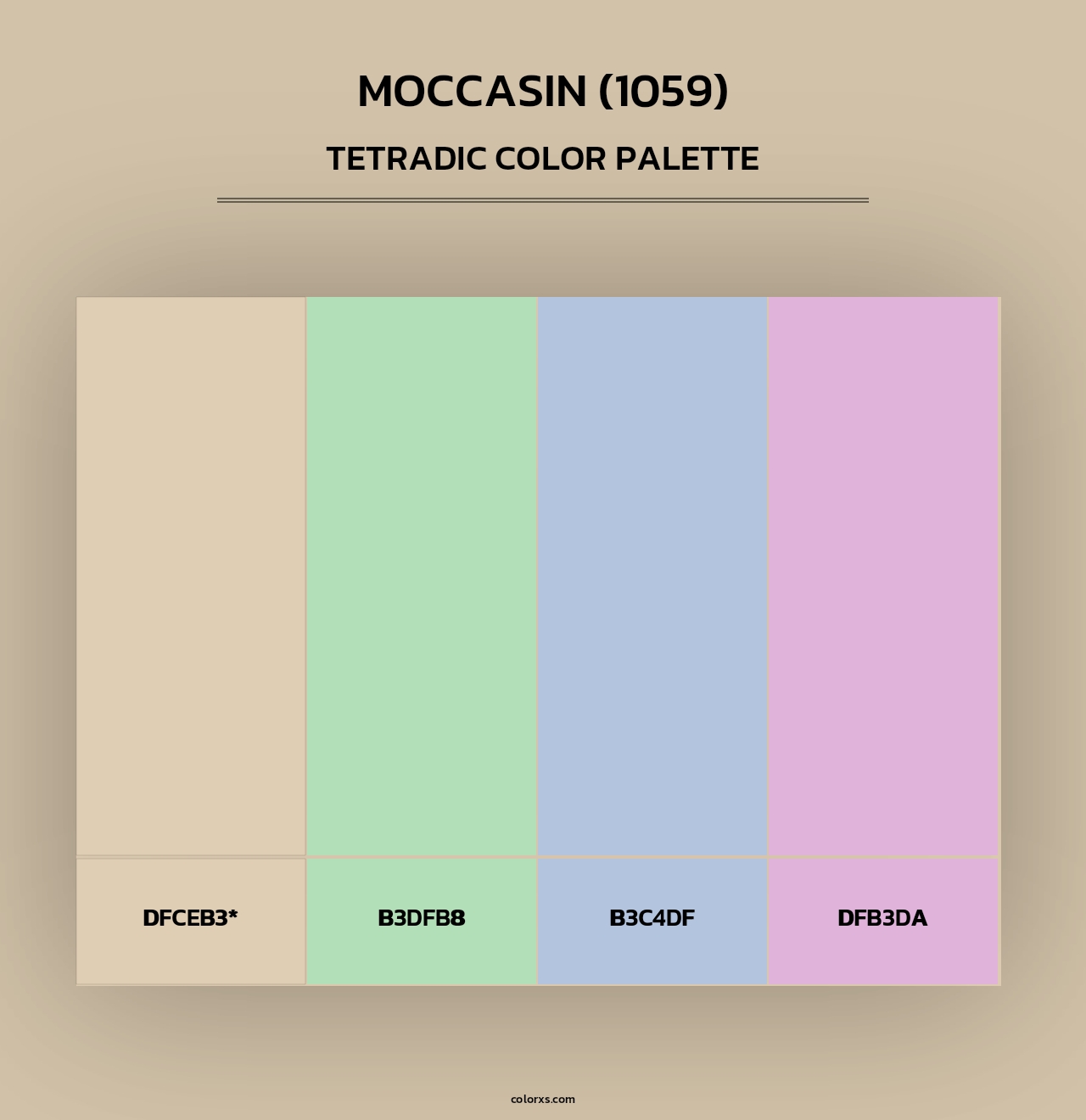 Moccasin (1059) - Tetradic Color Palette