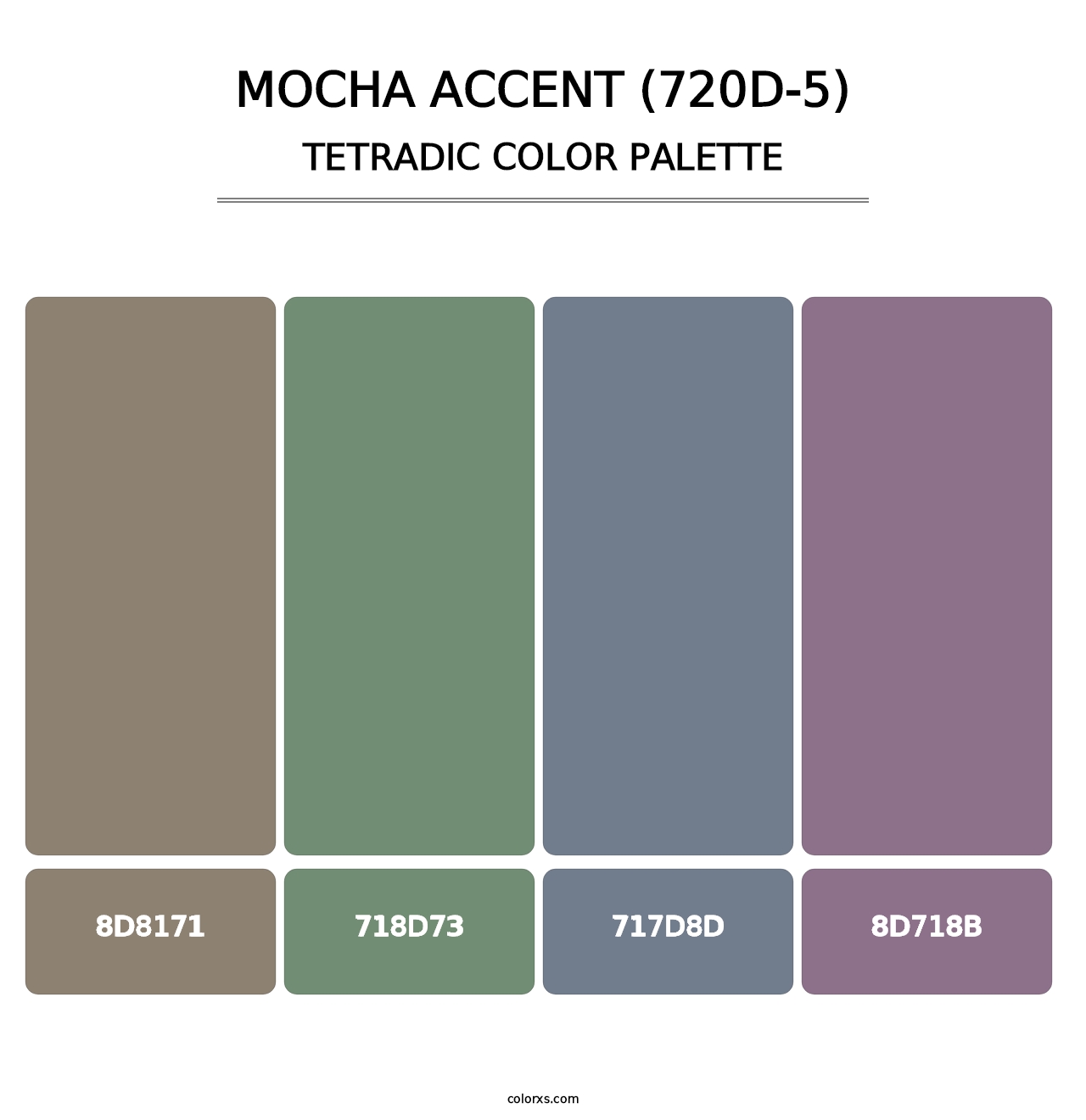 Mocha Accent (720D-5) - Tetradic Color Palette