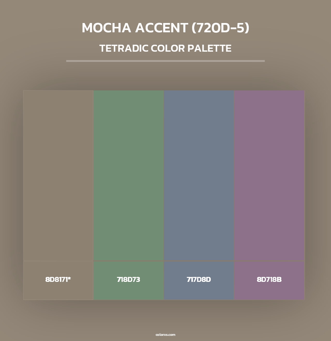 Mocha Accent (720D-5) - Tetradic Color Palette