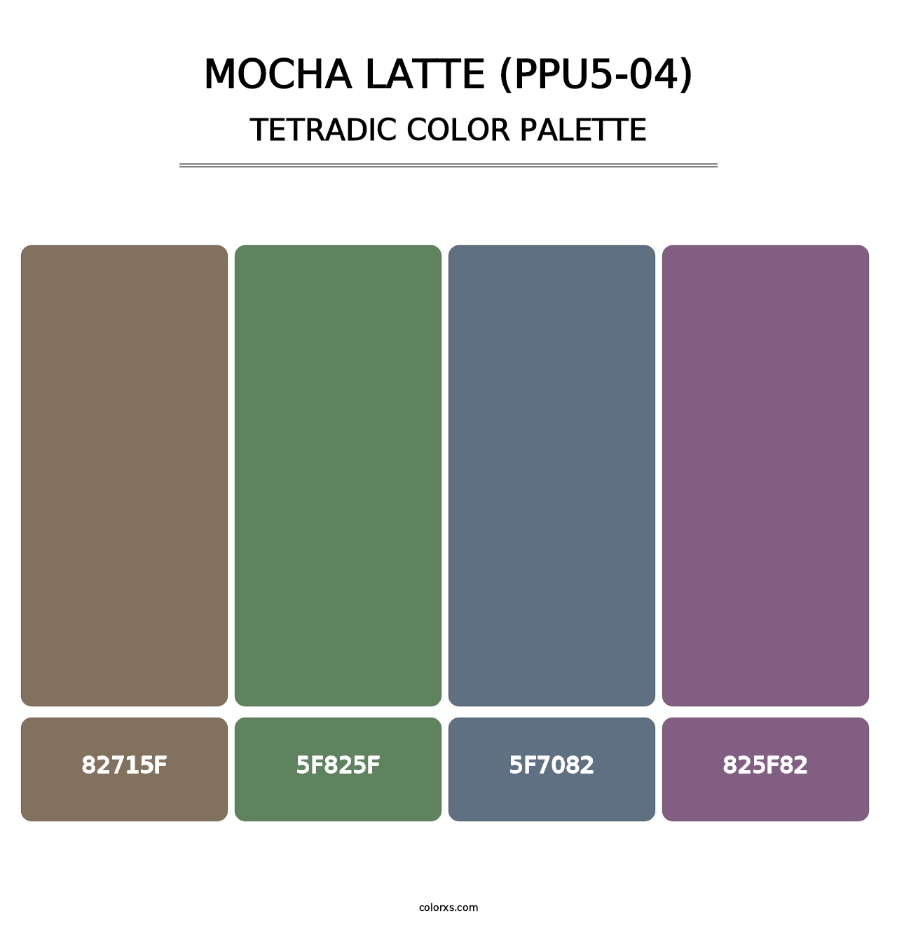 Mocha Latte (PPU5-04) - Tetradic Color Palette