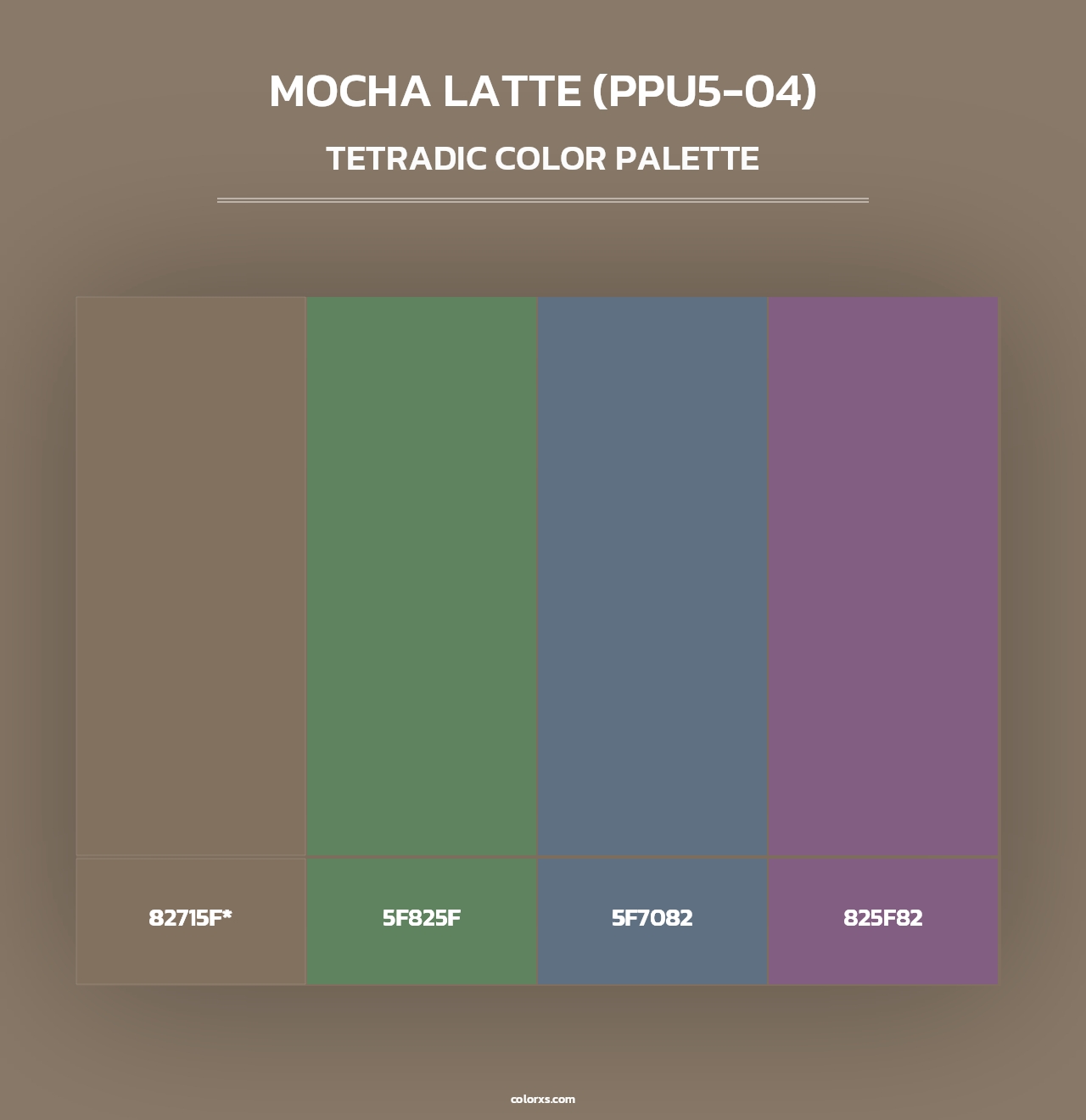 Mocha Latte (PPU5-04) - Tetradic Color Palette