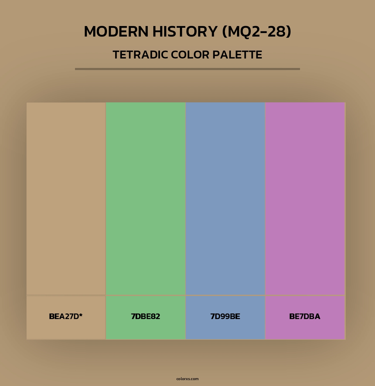 Modern History (MQ2-28) - Tetradic Color Palette