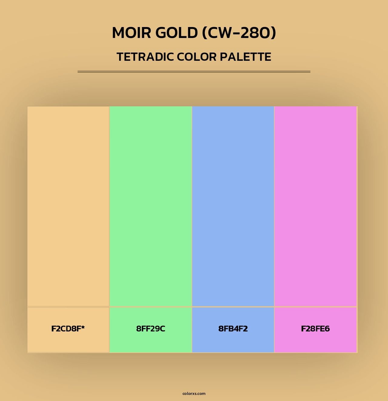 Moir Gold (CW-280) - Tetradic Color Palette