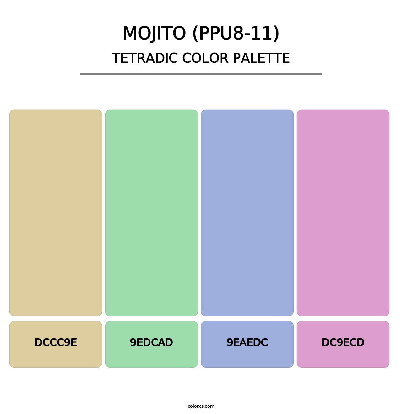 Mojito (PPU8-11) - Tetradic Color Palette