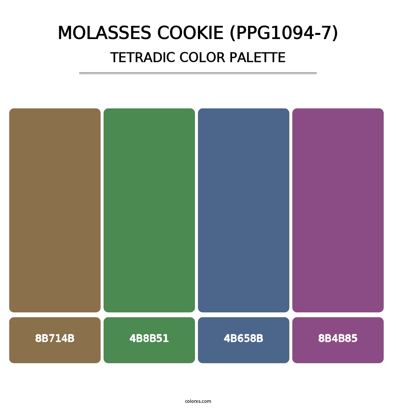 Molasses Cookie (PPG1094-7) - Tetradic Color Palette