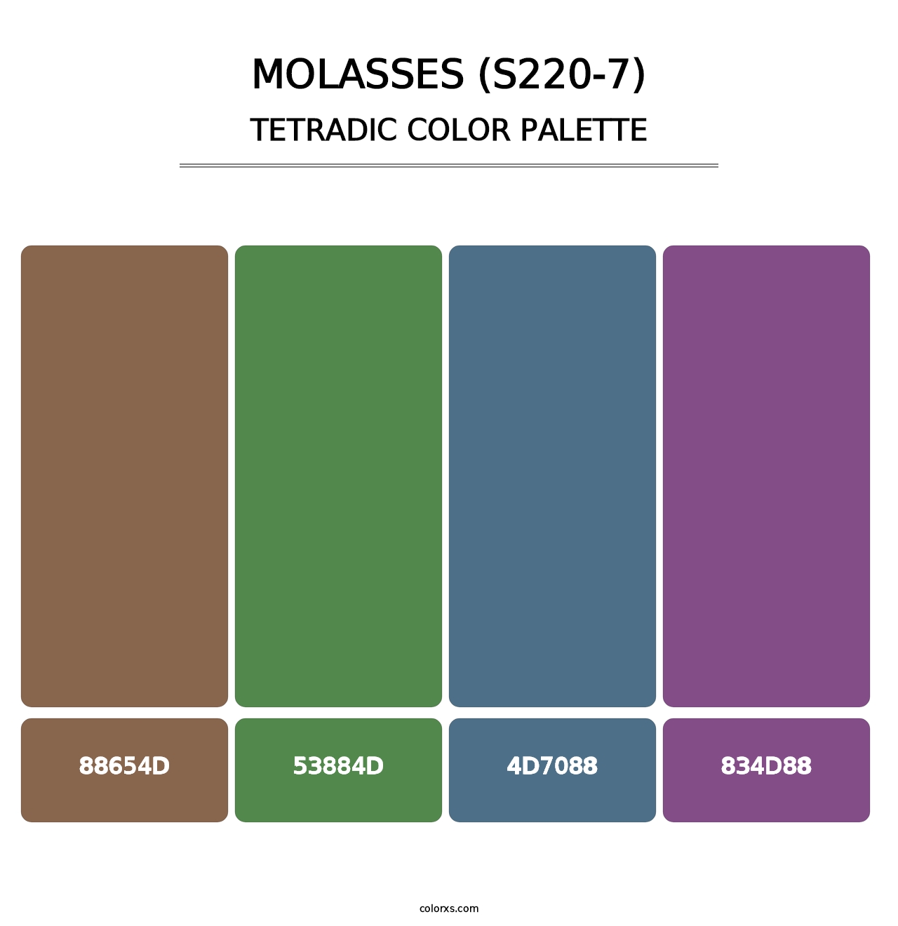 Molasses (S220-7) - Tetradic Color Palette