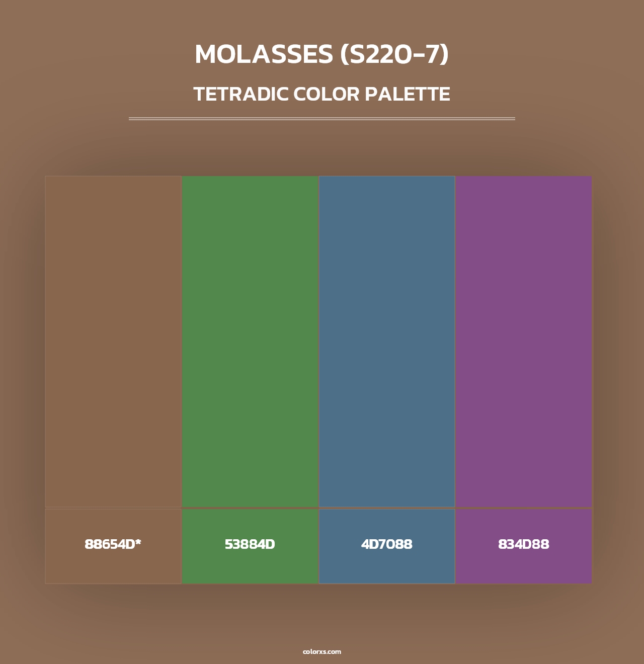 Molasses (S220-7) - Tetradic Color Palette