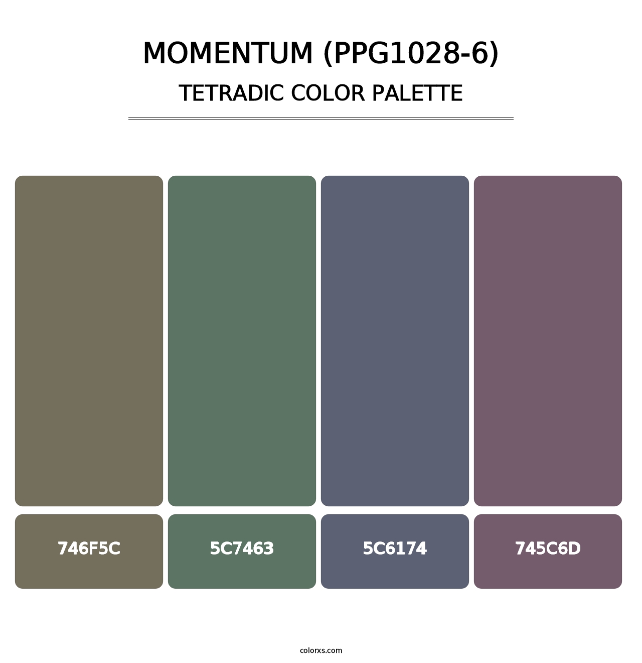 Momentum (PPG1028-6) - Tetradic Color Palette