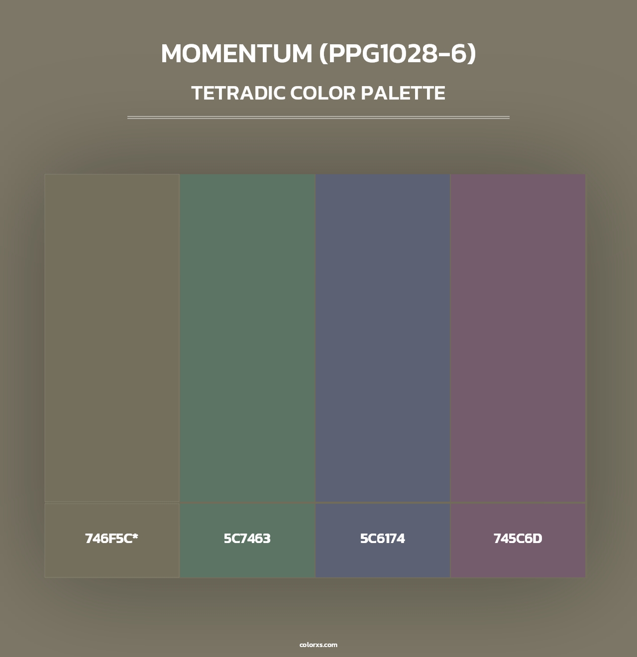 Momentum (PPG1028-6) - Tetradic Color Palette