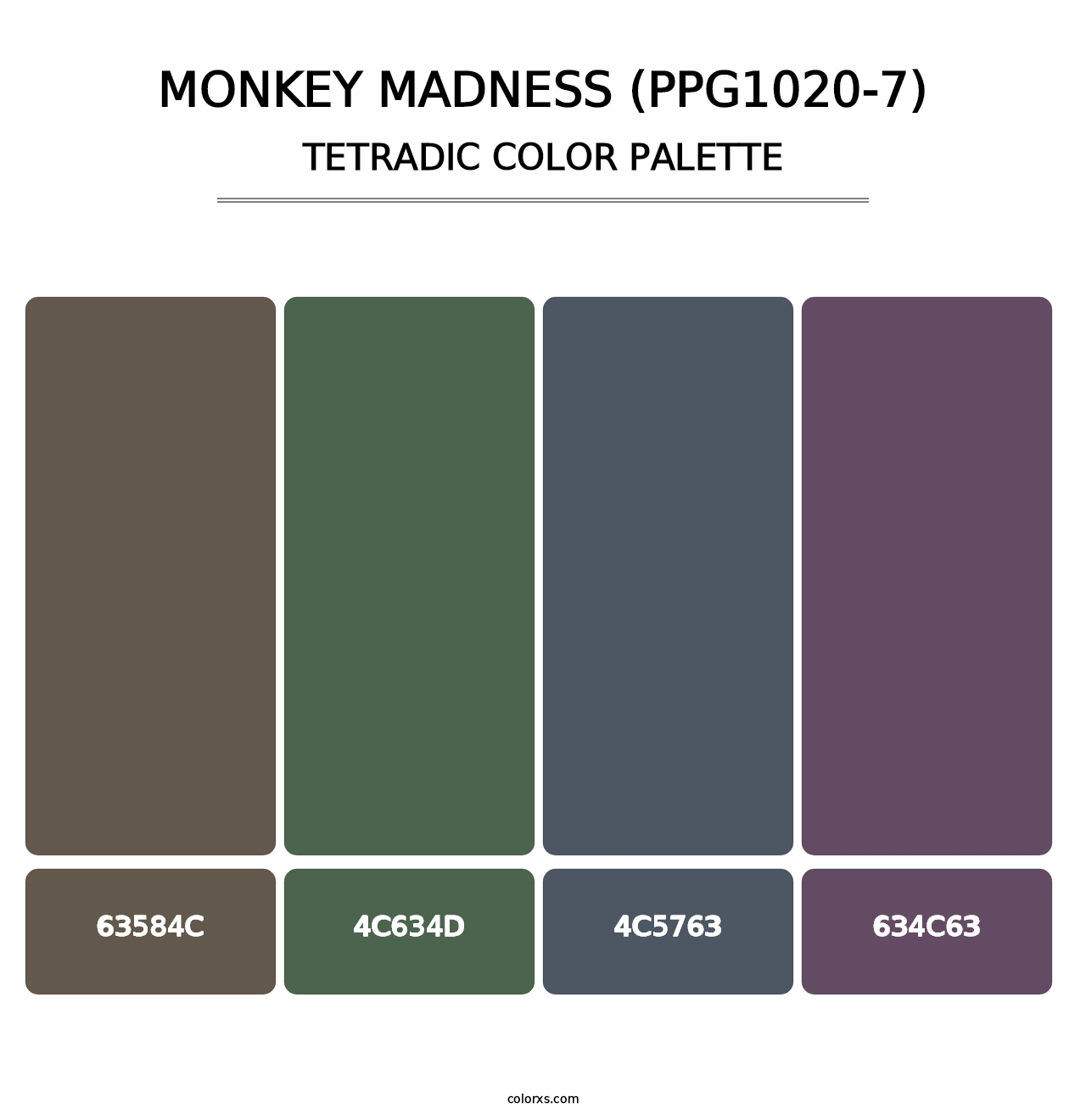 Monkey Madness (PPG1020-7) - Tetradic Color Palette