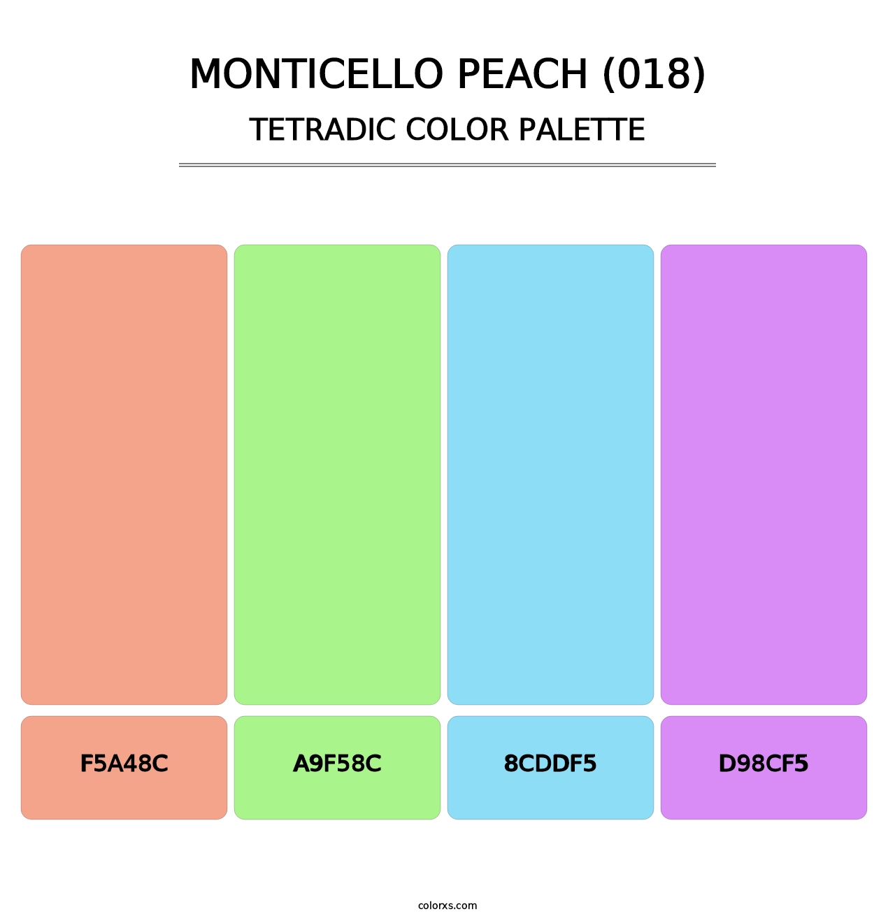 Monticello Peach (018) - Tetradic Color Palette