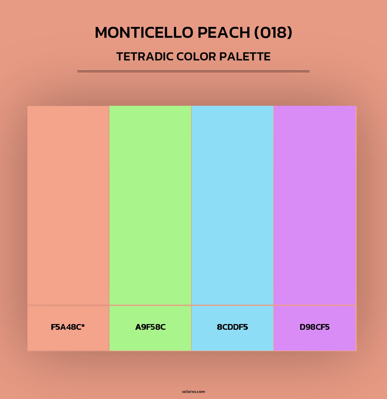 Monticello Peach (018) - Tetradic Color Palette