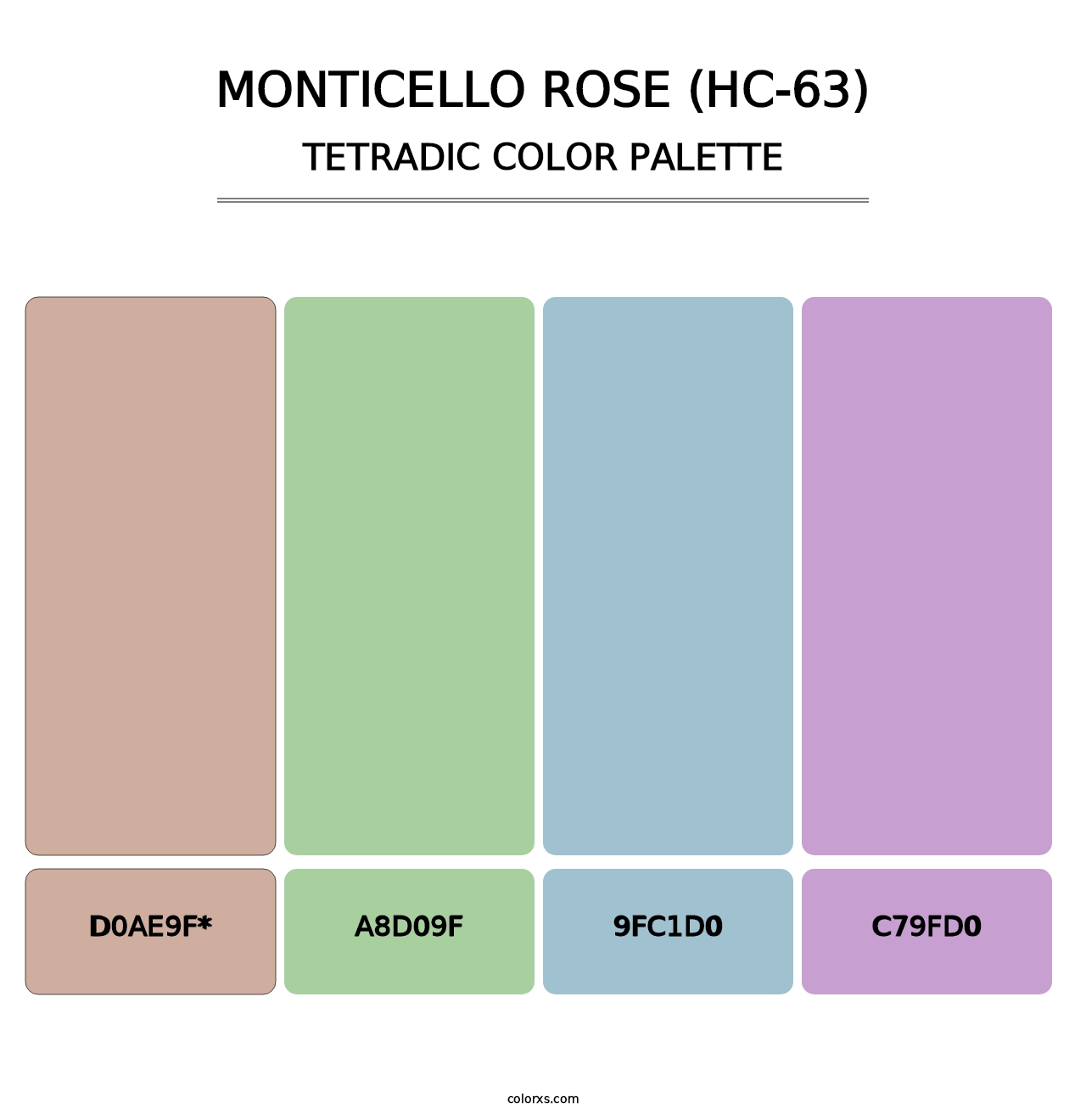 Monticello Rose (HC-63) - Tetradic Color Palette